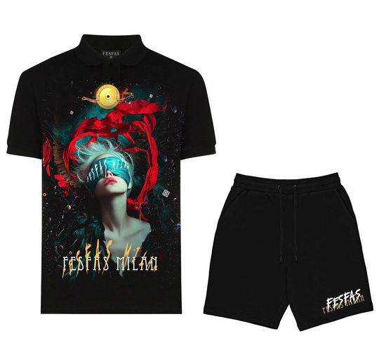 FesFas graphic-print Polo Set | Men | Black