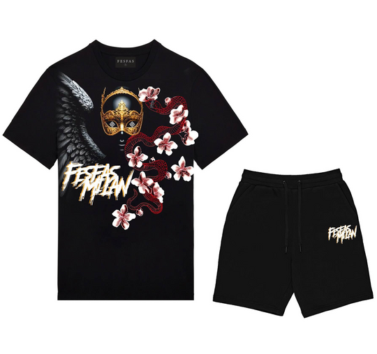 FesFas graphic-print T-shirt Set | Black | Men