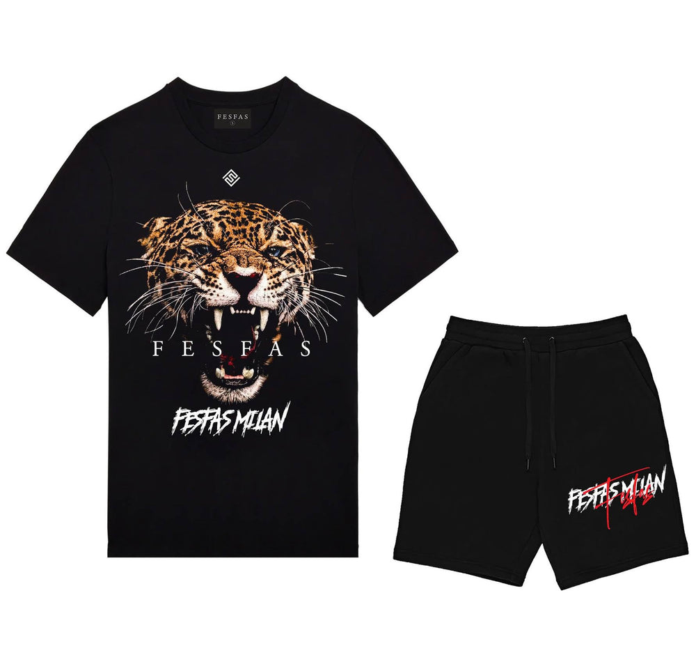 FesFas jaguar-print T-shirt Set