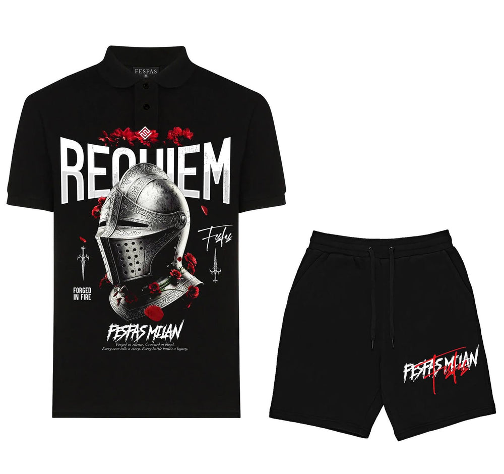 FesFas knight helmet-print Polo Set | Men | Black