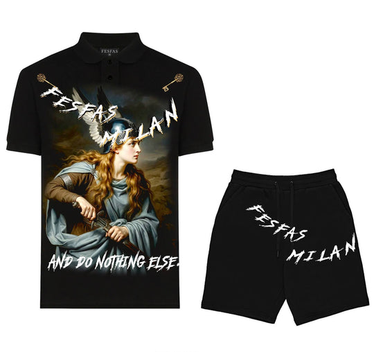 FesFas woman assassin-print Polo Set | Men | Black