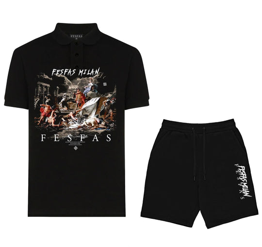 FesFas graphic-print Polo Set | Men | Black