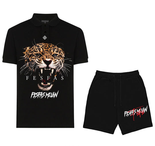 FesFas jaguar-print Polo Set | Men | Black