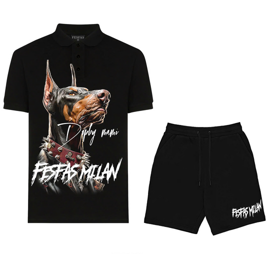 FesFas doberman-print Polo Set | Men | Black