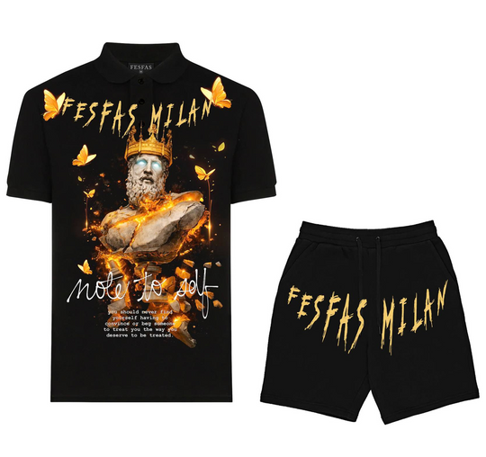 FesFas Poseidon-print Polo Set | Men | Black