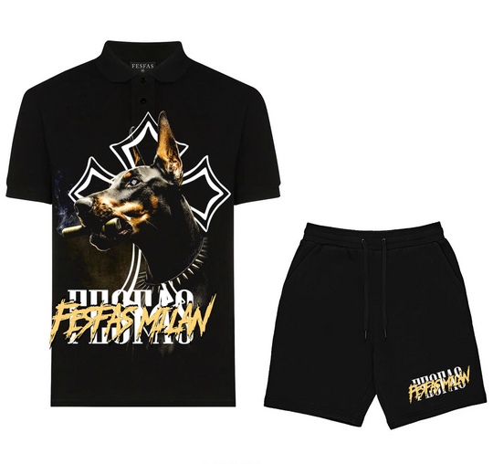 FesFas doberman-print Polo Set | Men | Black