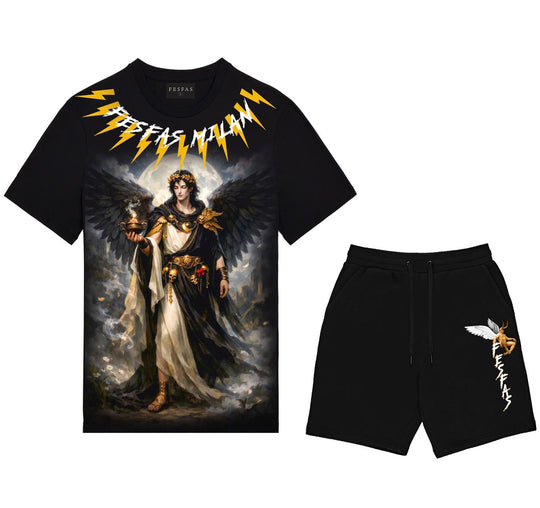 FesFas genie-print T-shirt Set | Black | Men
