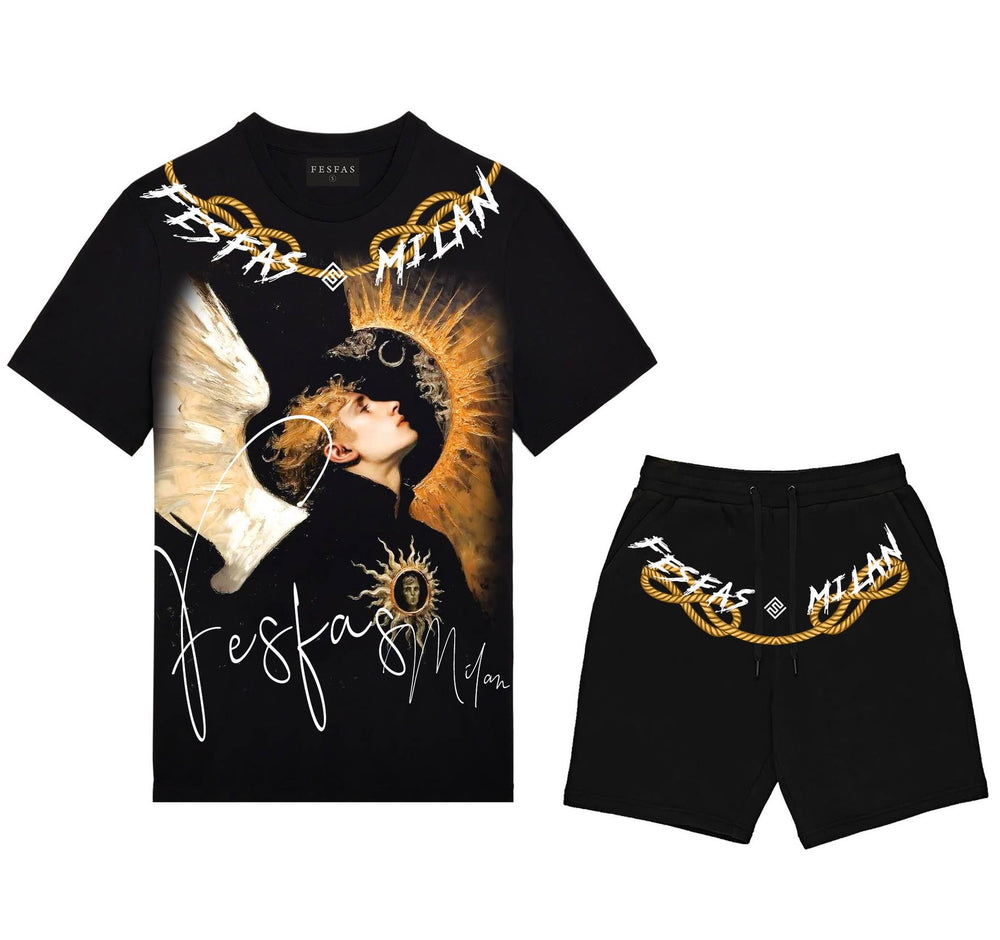 FesFas graphic-print T-shirt Set | Black | Men