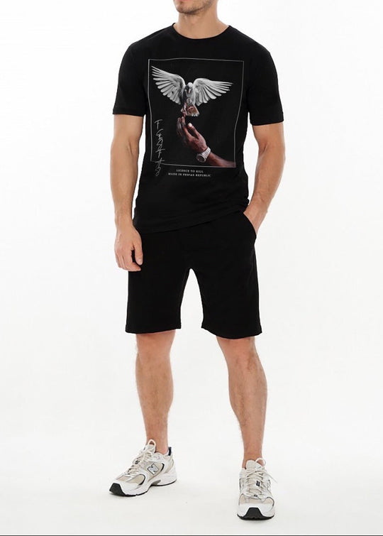 FesFas Peace-print T-shirt | Black | Men