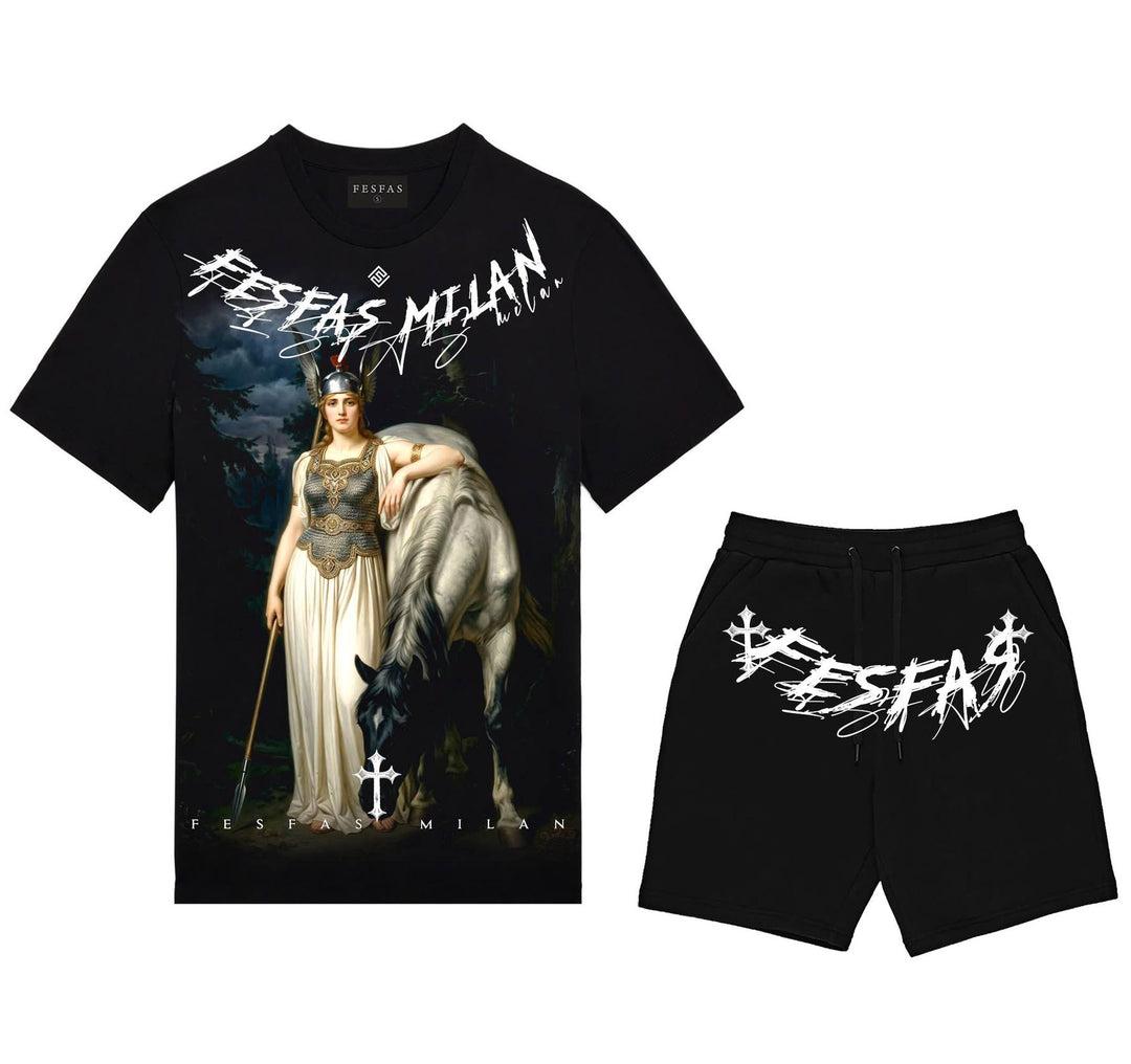 FesFas female hunter-print T-shirt Set | Black | Men