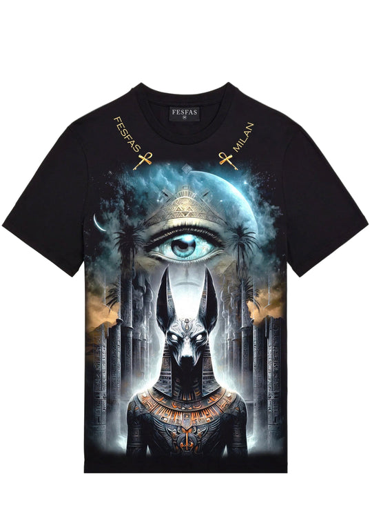 FesFas anubis-print T-shirt | Black | Men