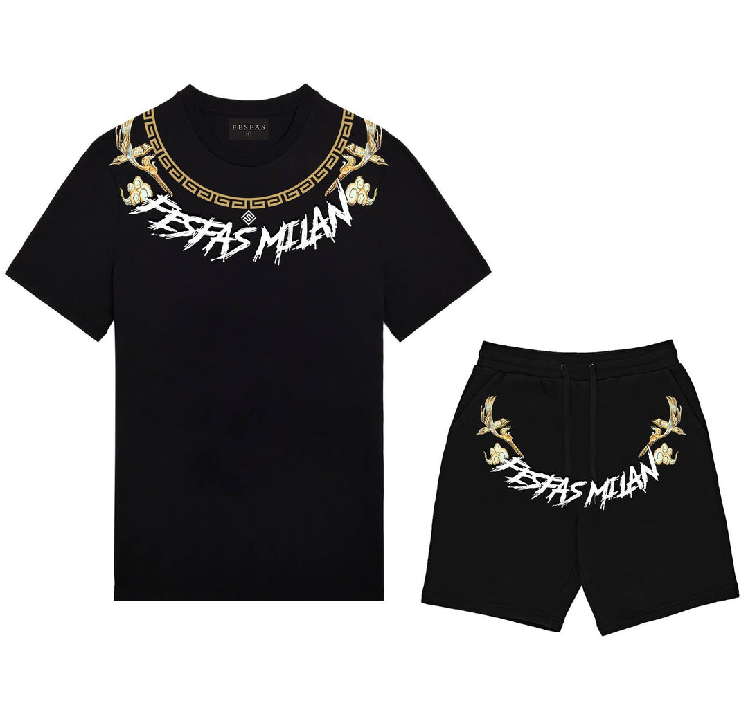 FesFas graphic-print T-shirt Set | Black | Men