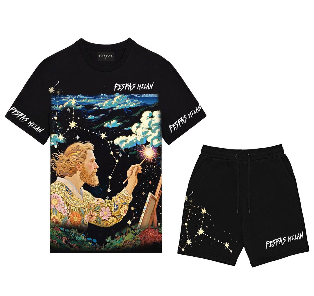 FesFas painting-print T-shirt Set | Black | Men