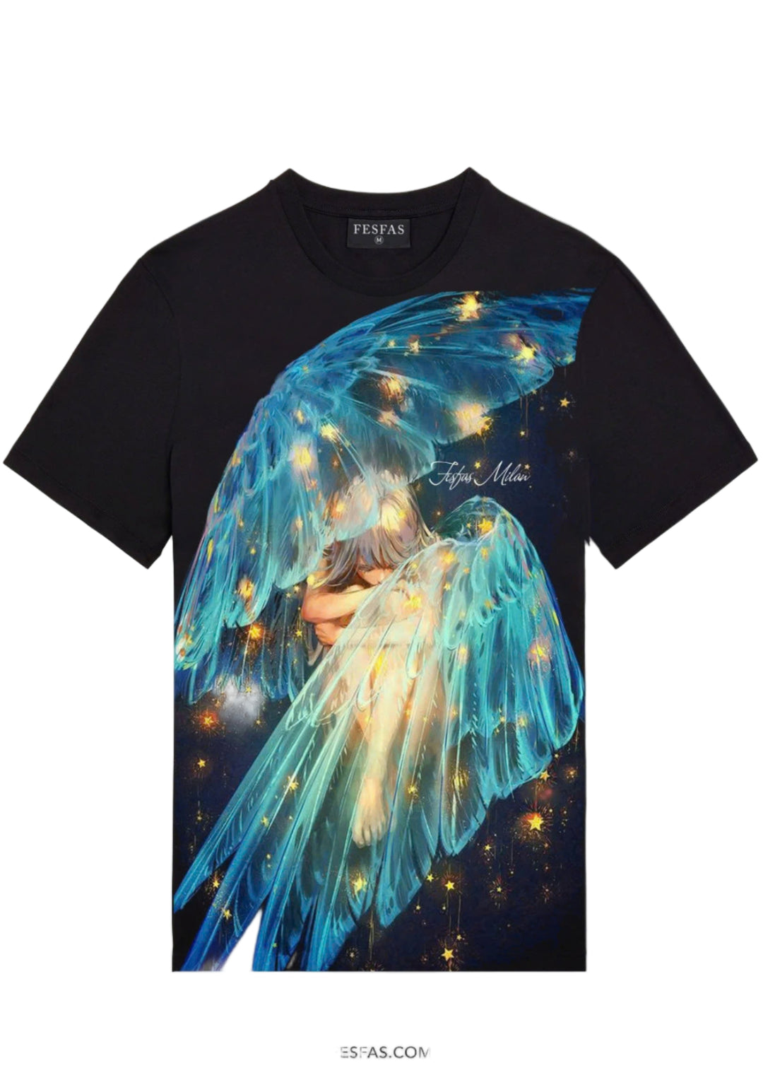 FesFas fairy-print T-shirt | Black | Men