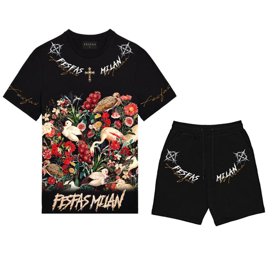 FesFas natural-print T-shirt Set | Black | Men