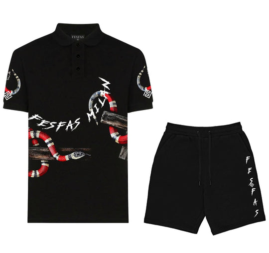 FesFas snake-print Polo Set