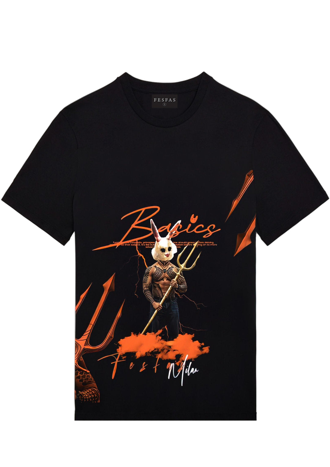 FesFas graphic-print T-shirt | Black | Men