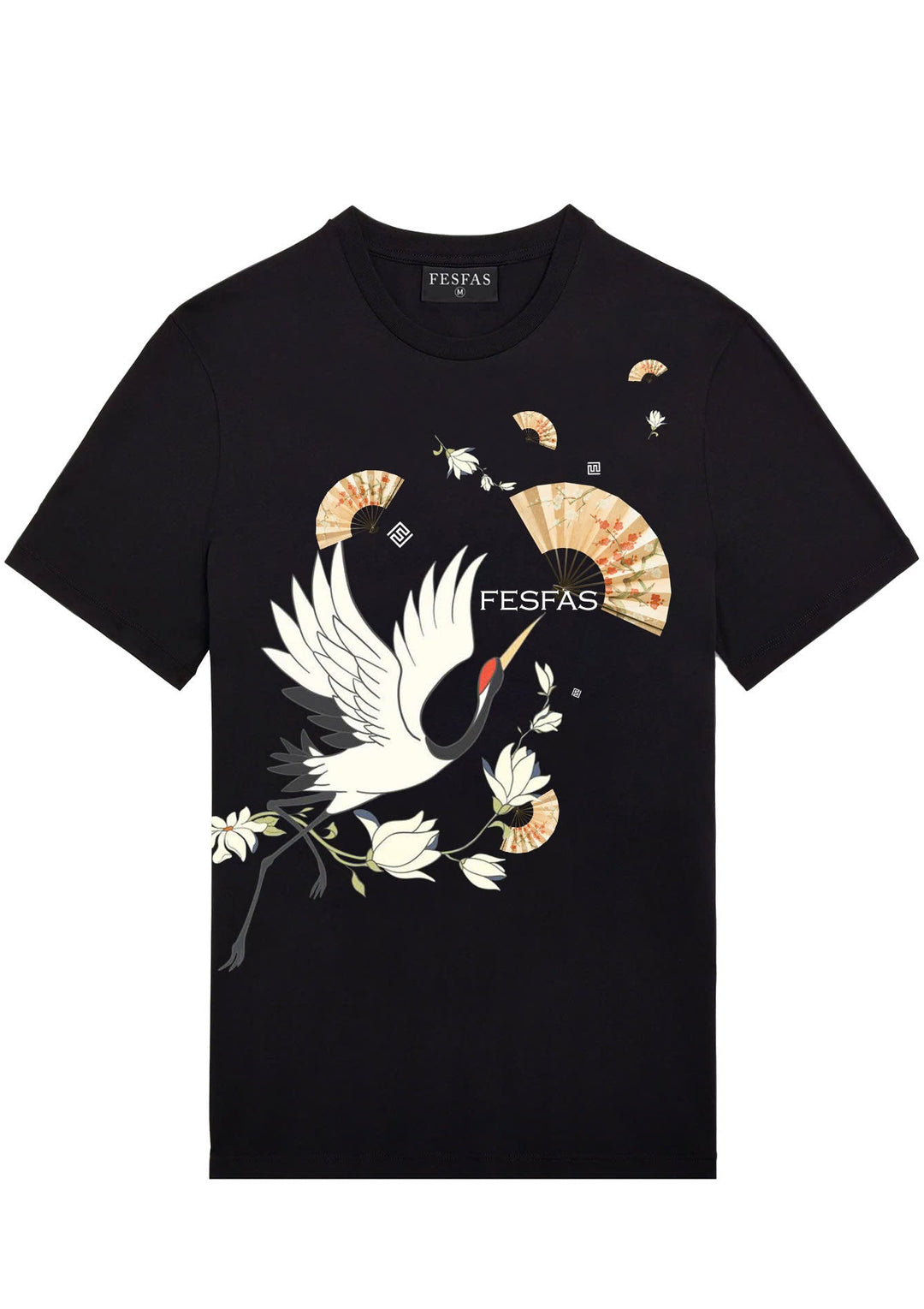 FesFas crane-print T-shirt | Black | Men