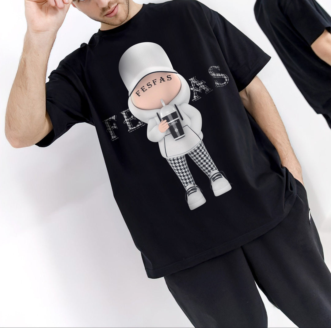 FesFas Cool Boy-print T-shirt | Black | Men