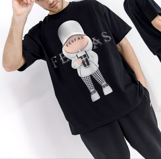 FesFas Cool Boy-print T-shirt | Black | Men