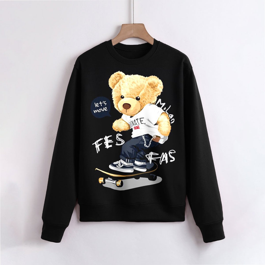 FesFas Bear-print Sweatshirt | Black | Men