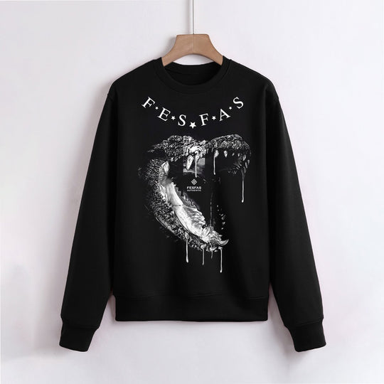 FesFas Crocodile-print Sweatshirt | Black | Men