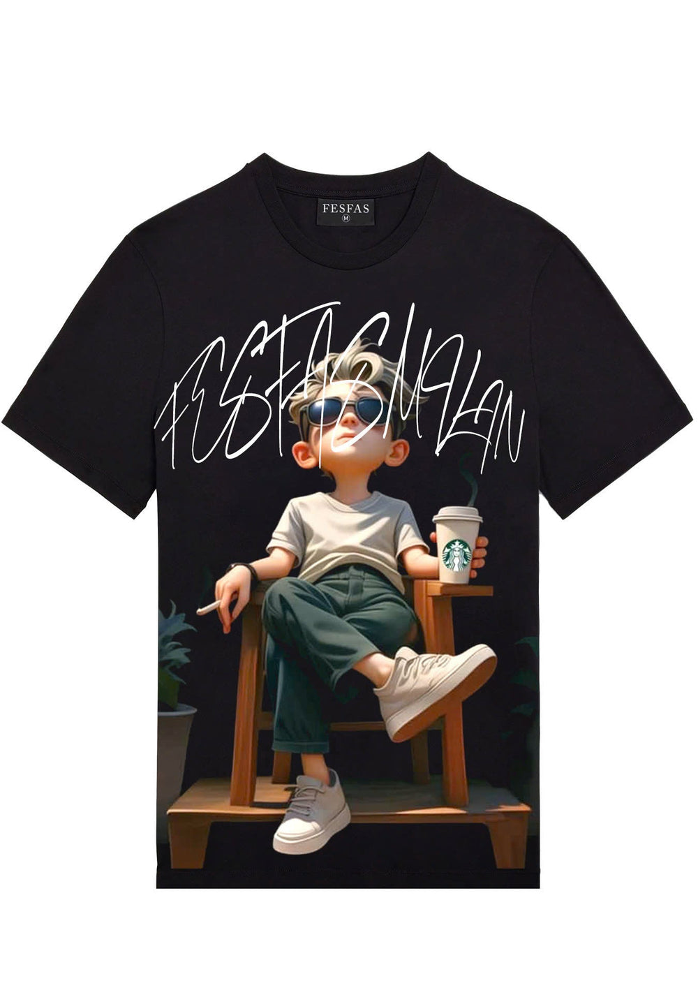 FesFas relax boy-print T-shirt