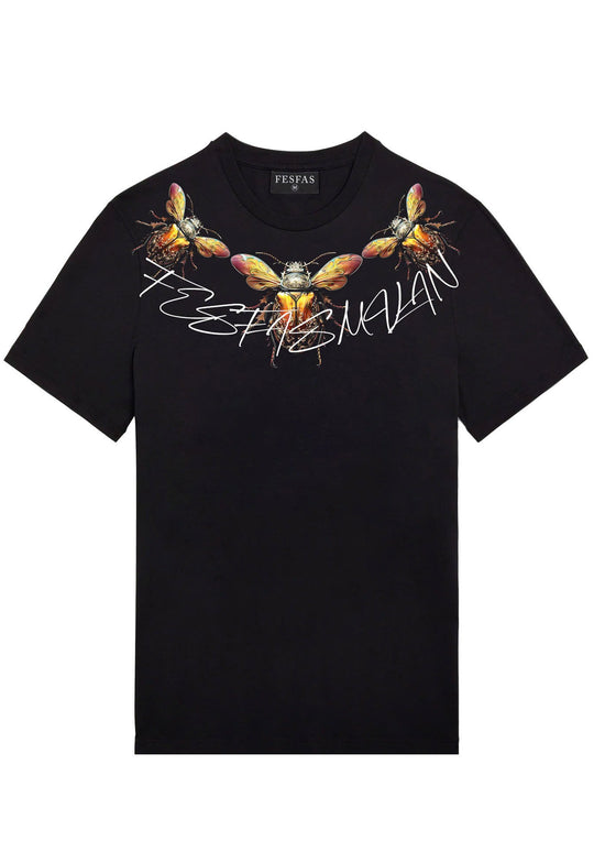 FesFas beetles-print T-shirt | Black | Men