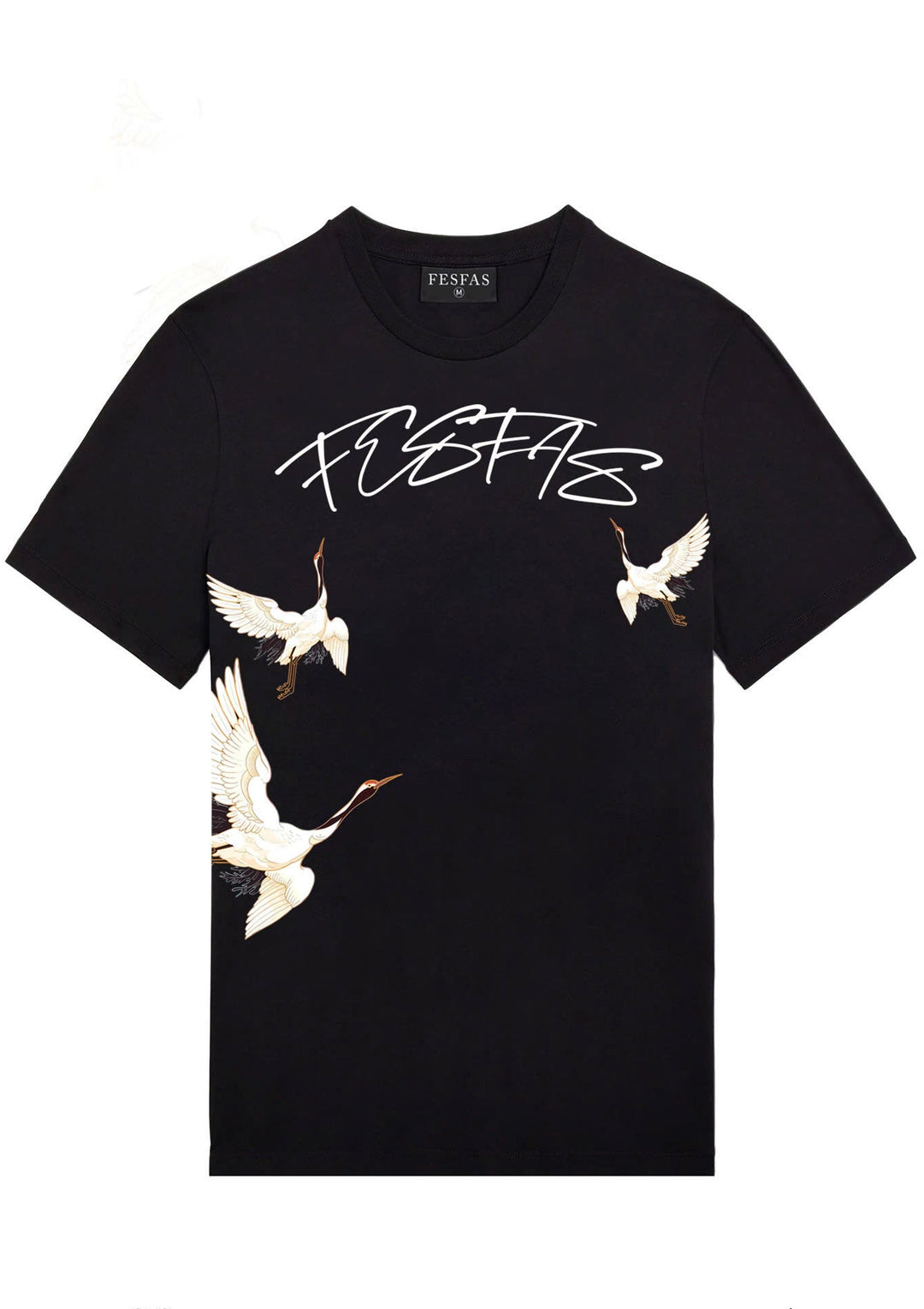 FesFas crane-print T-shirt | Black | Men