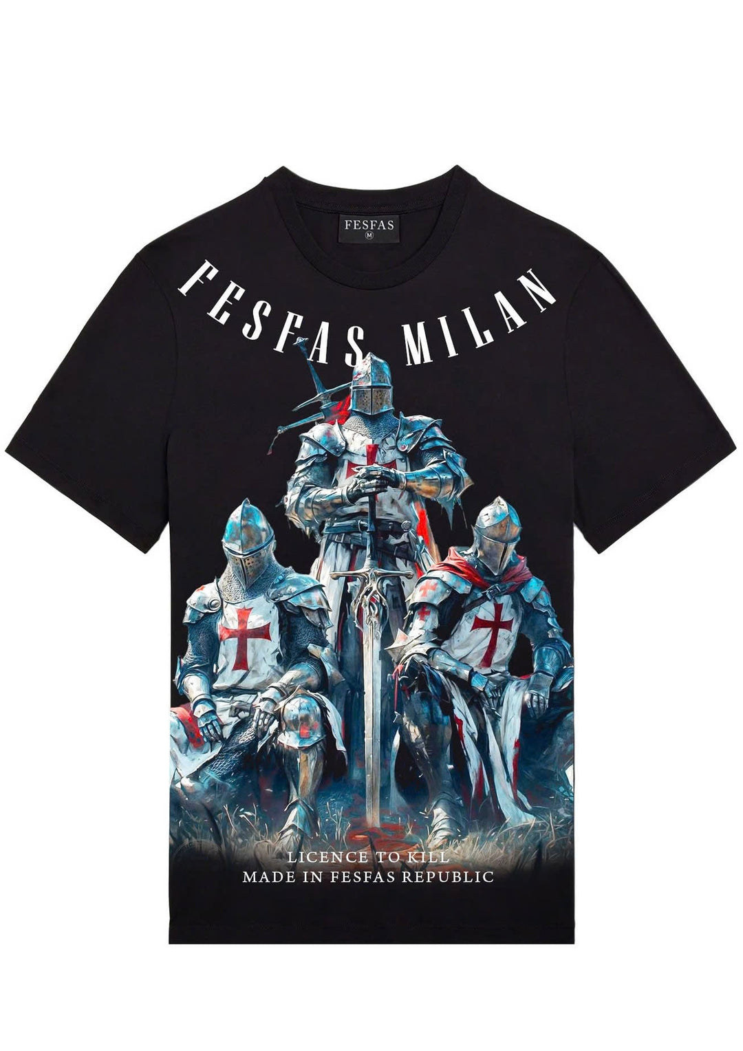 FesFas cavalry-print T-shirt | Black | Men