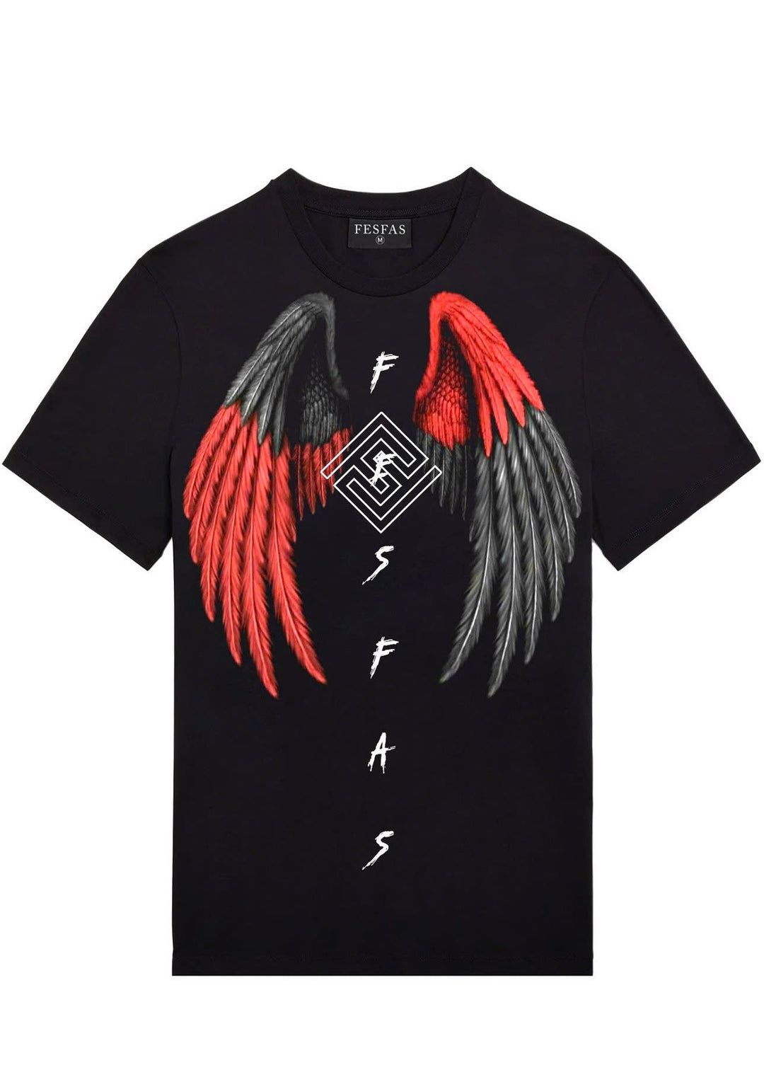 FesFas demon wings-print T-shirt | Black | Men