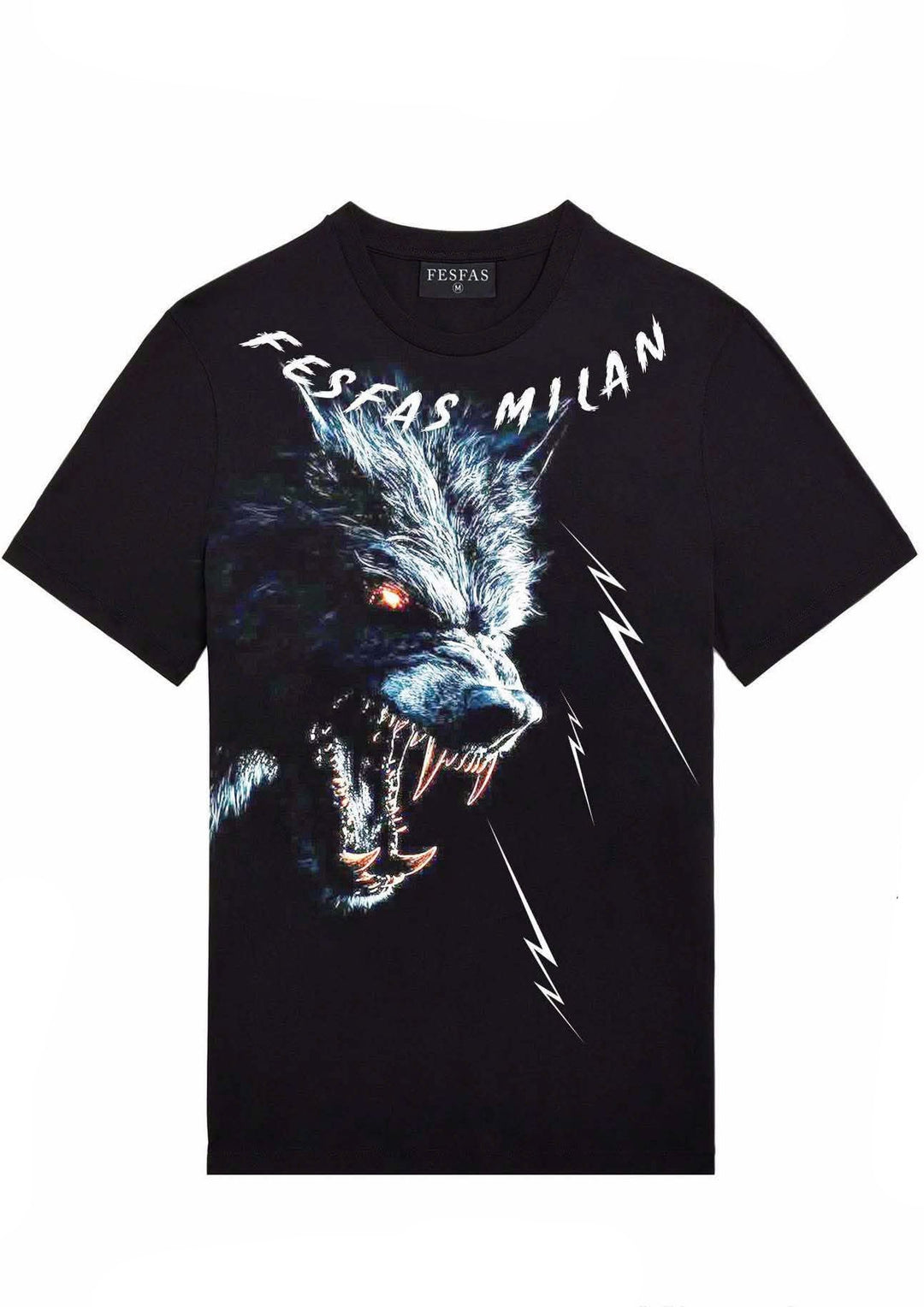FesFas wolf-print T-shirt | Black | Men
