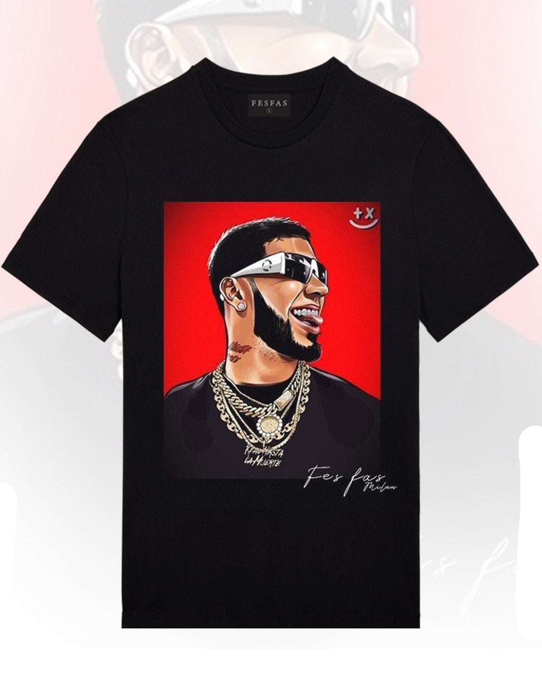 FesFas Playful-print T-shirt | Black | Men
