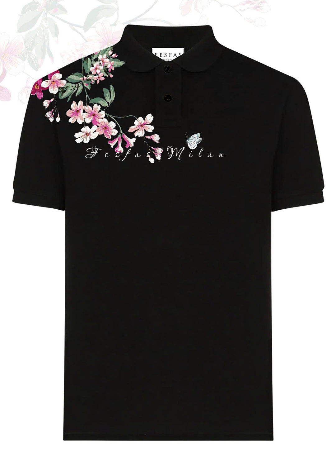 FesFas Floral-print Polo Shirt | Men | Black