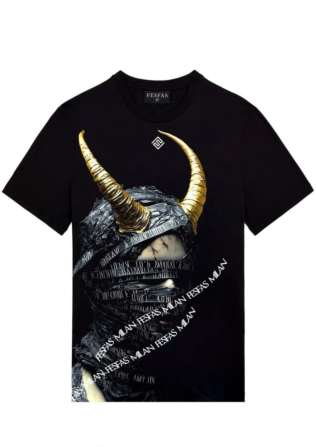 FesFas horn-print T-shirt | Black | Men