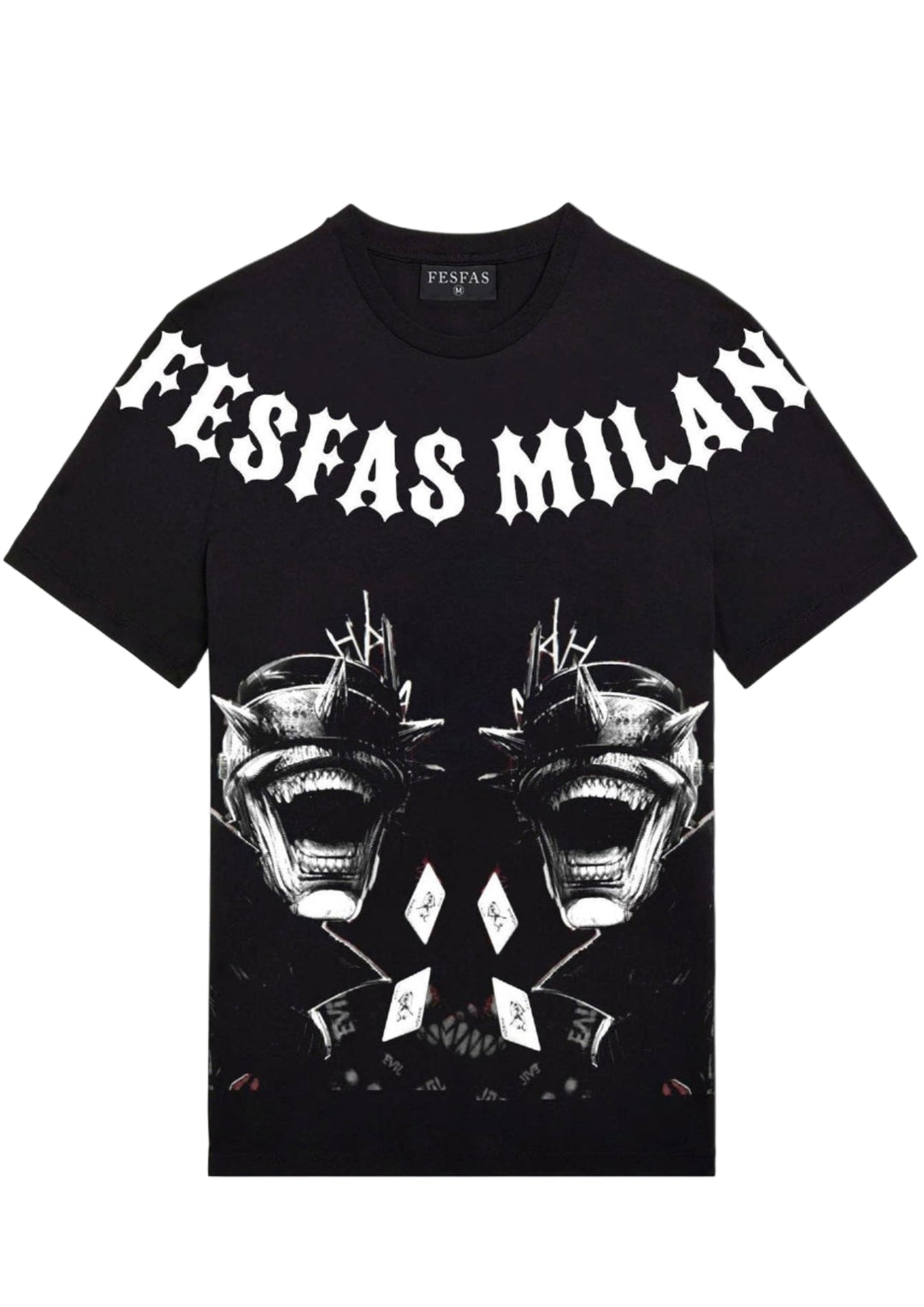 FesFas mask-print T-shirt | Black | Men