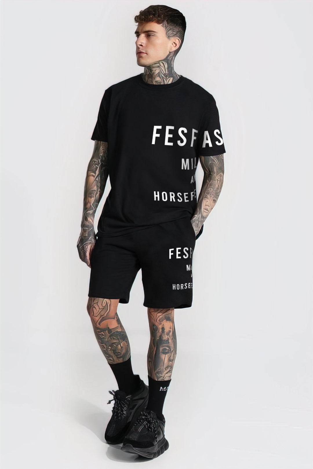 FesFas Drawstring Shorts | Men | Black