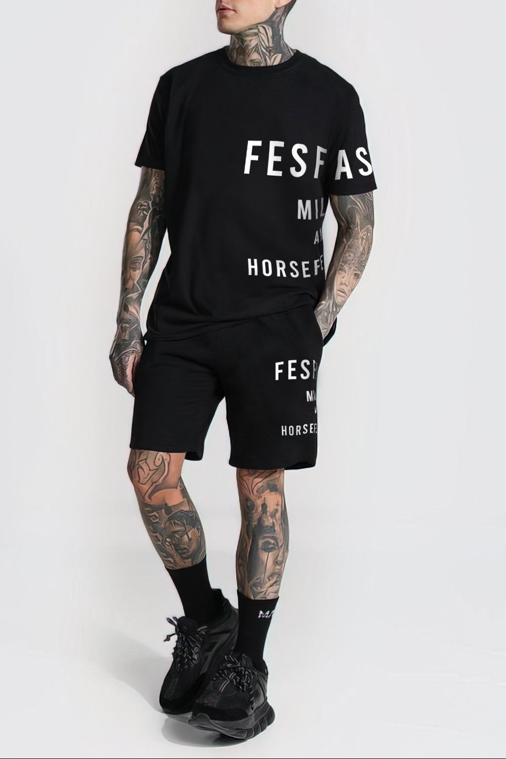 FesFas graphic-print T-shirt | Black | Men