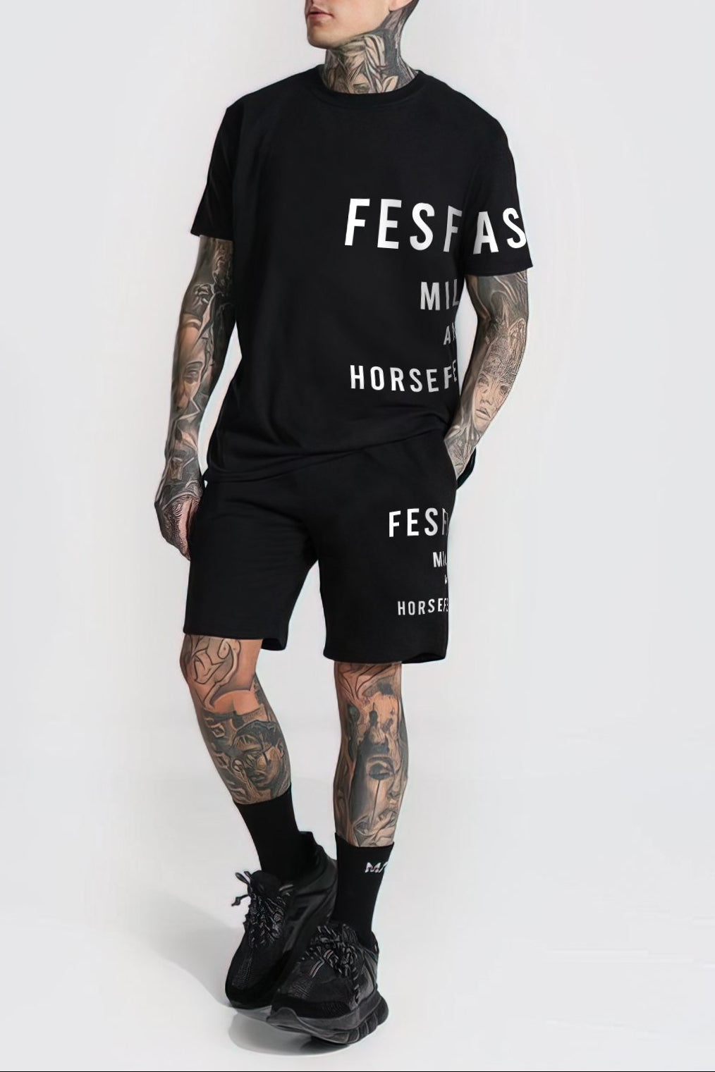 FesFas graphic-print T-shirt | Black | Men