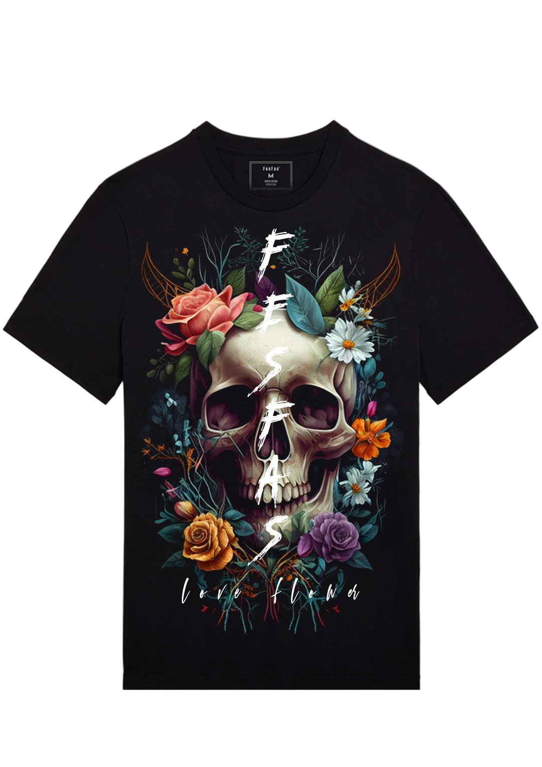 FesFas Floral-print T-shirt | Black | Men