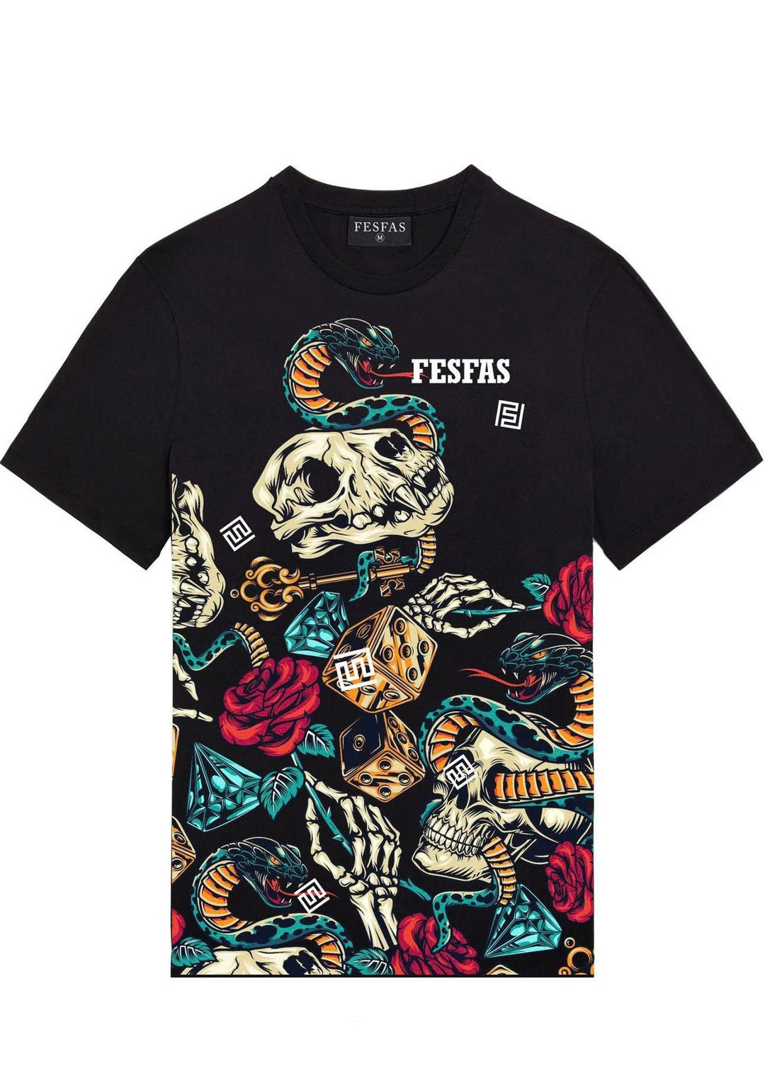 FesFas skull-print T-shirt | Black | Men