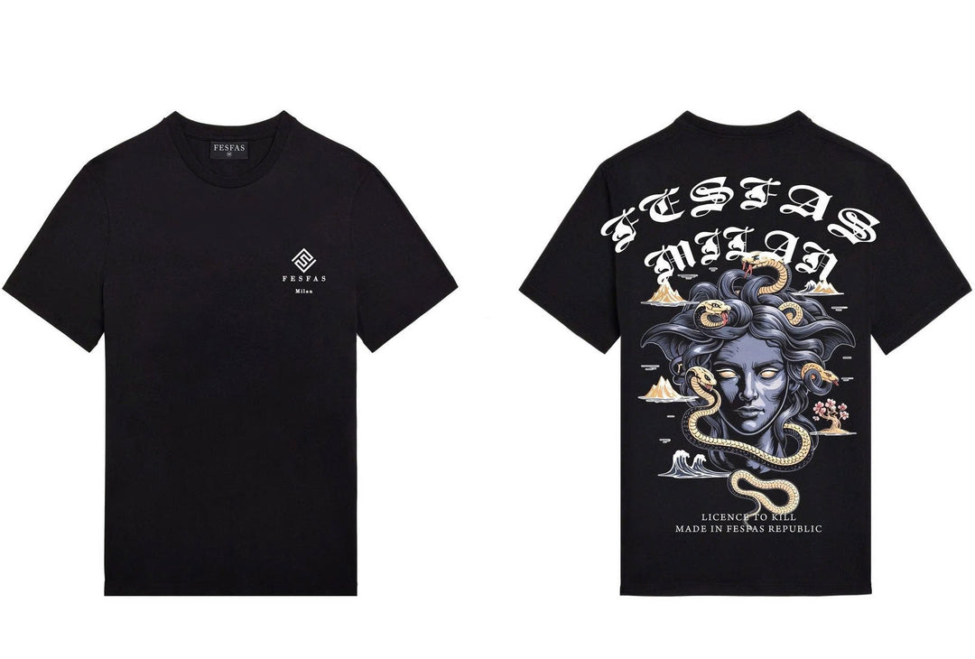 FesFas Medusa-print T-shirt | Black | Men