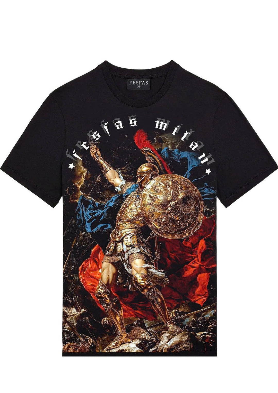 FesFas Roman warrior-print T-shirt | Black | Men