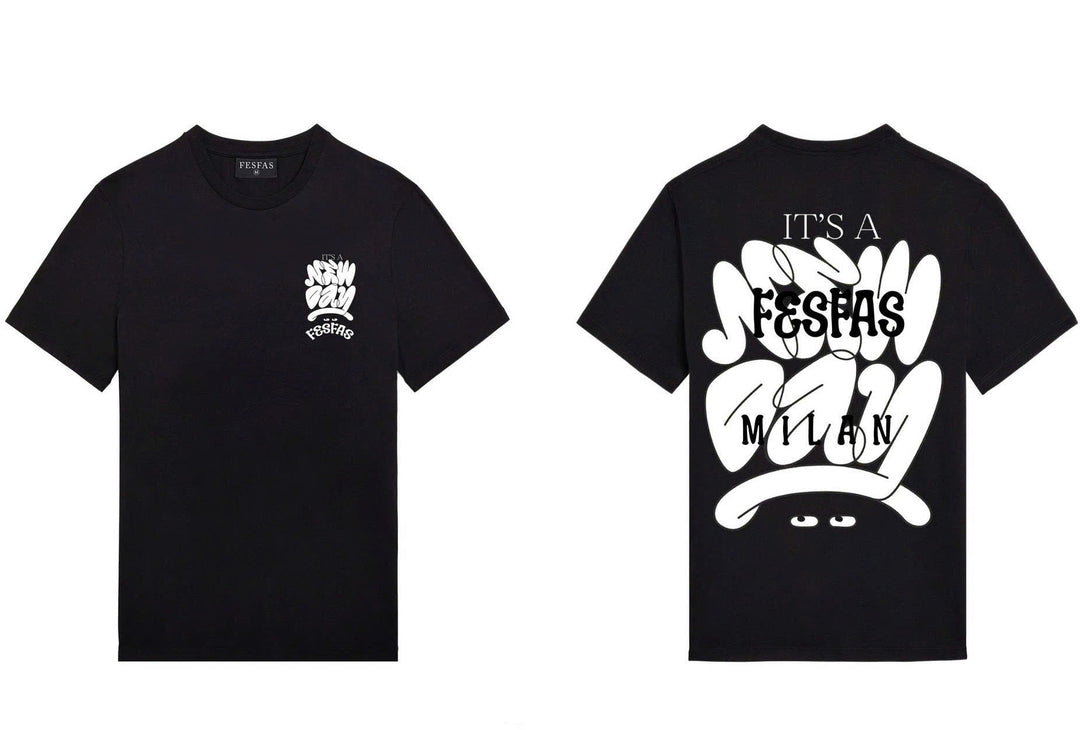 FesFas graphic-print T-shirt | Black | Men