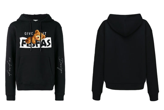 FesFas teddy bear-print Hoodie | Black | Men