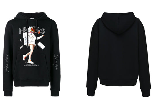 FesFas Capheny-print Hoodie | Black | Men