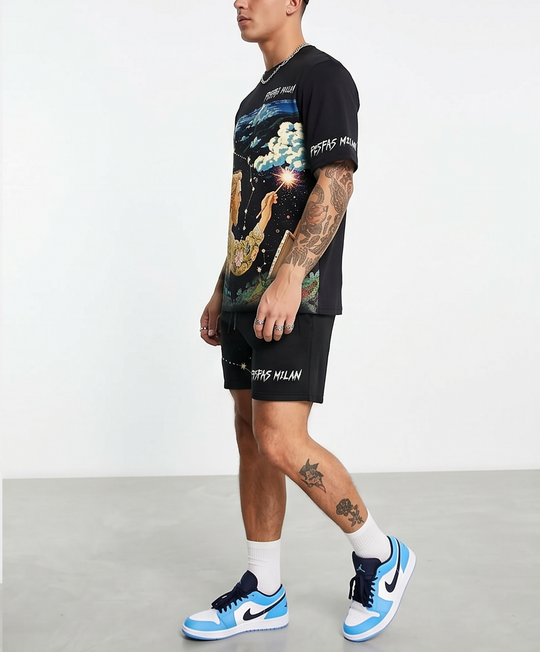 FesFas painting-print T-shirt Set | Black | Men