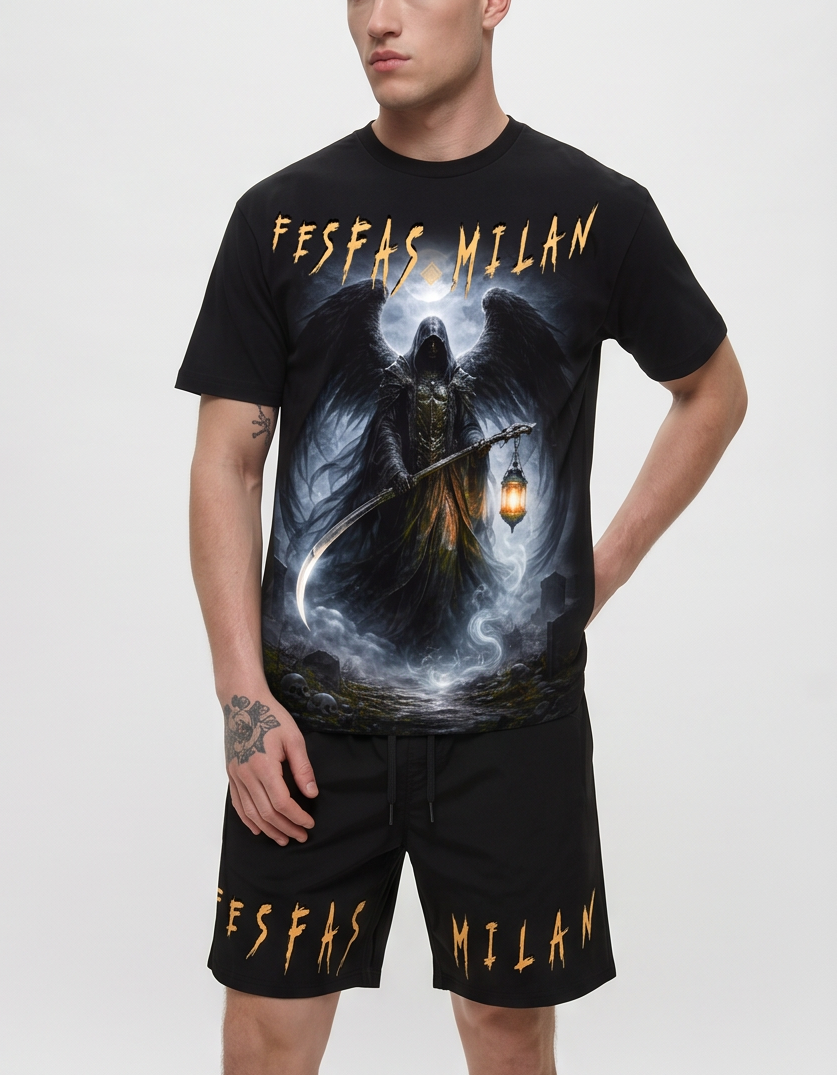 FesFas graphic-print T-shirt Set | Black | Men