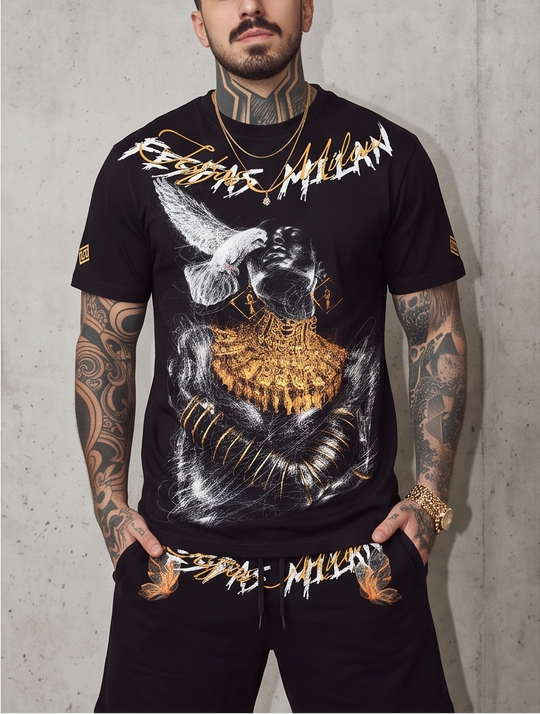 FesFas graphic-print T-shirt Set | Black | Men