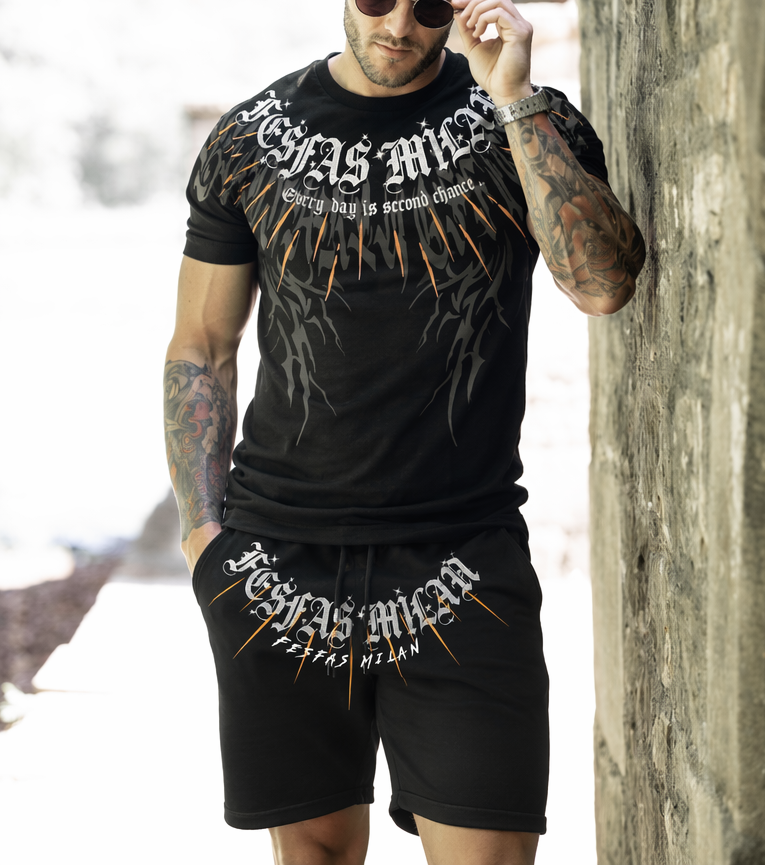 FesFas graphic-print T-shirt Set | Black | Men